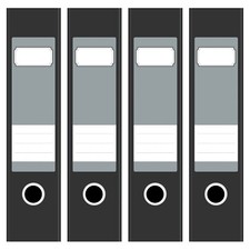 4 Ordneretiketten Breit