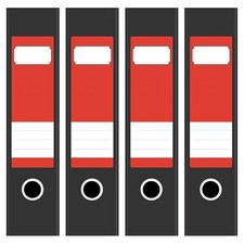 4 Ordneretiketten Breit