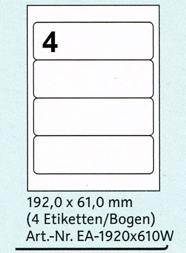 Etiketten selbstklebend 192 - ,