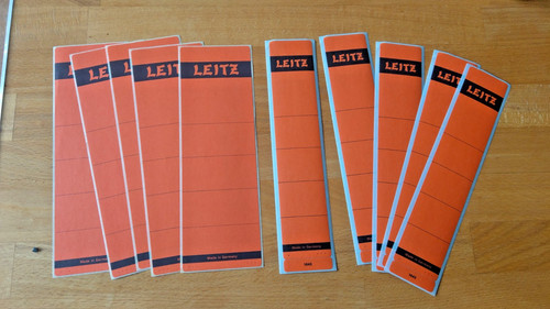 Rote ordner etiketten - 10,
