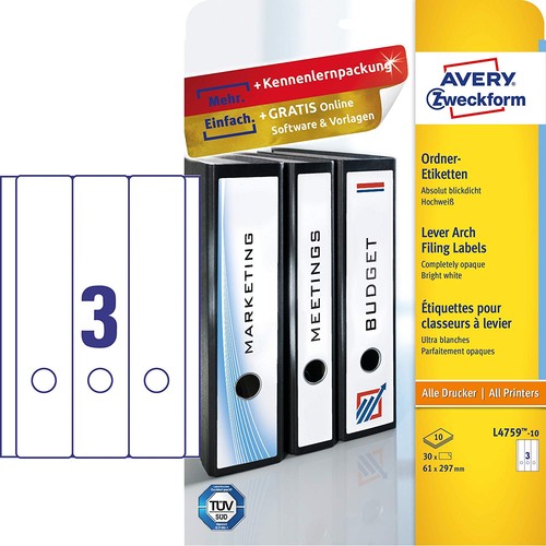 Avery zweckform ordnerrücken - avery,
