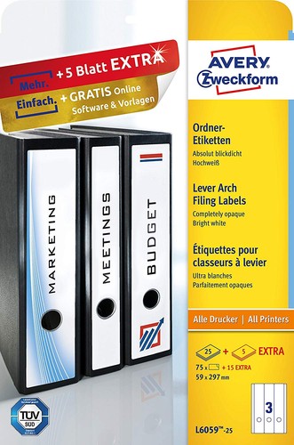 Avery zweckform ordnerrücken - avery,